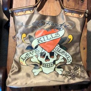 Brand New, Never used Ed Hardy tote bag